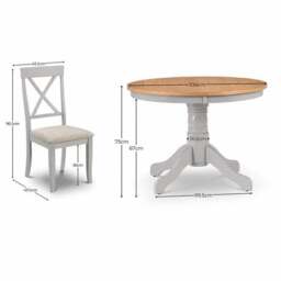 Davenport 4 Seater Round Dining Table with 4 Chairs - thumbnail 6