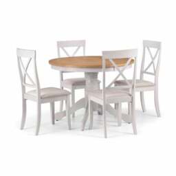Davenport 4 Seater Round Dining Table with 4 Chairs - thumbnail 5