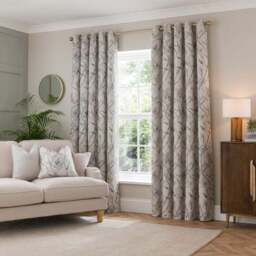 Zen Jacquard Eyelet Curtains - thumbnail 2