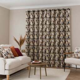 Kelso Cut Velvet Eyelet Curtains - thumbnail 4