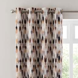 Kelso Cut Velvet Eyelet Curtains - thumbnail 1