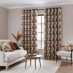 Kelso Cut Velvet Eyelet Curtains - thumbnail 2