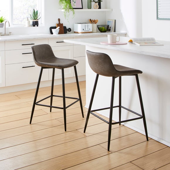 Jayden Counter Height Bar Stool, Faux Leather - image 1