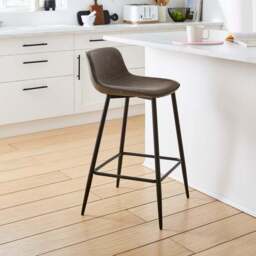Jayden Counter Height Bar Stool, Faux Leather - thumbnail 2