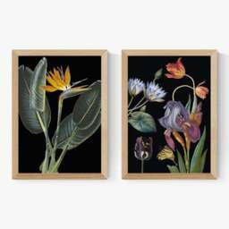 East End Prints Set of 2 Dark Florals Prints - thumbnail 2