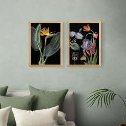East End Prints Set of 2 Dark Florals Prints - thumbnail 1