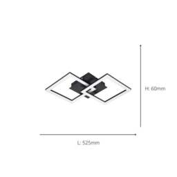 EGLO Paranday-Z Diamonds Medium Flush Ceiling Light - thumbnail 3