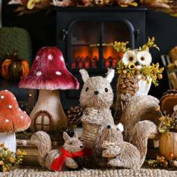 Country Living Hedgehog with Mushroom Ornament - thumbnail 4