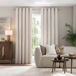 Textured Chenille Eyelet Curtains - thumbnail 2