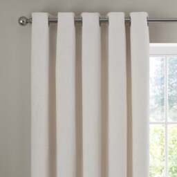 Textured Chenille Eyelet Curtains - thumbnail 1