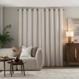 Textured Chenille Eyelet Curtains - thumbnail 4