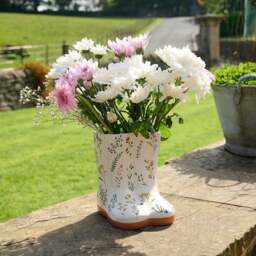 The Cottage Garden Floral Ceramic Welly Vase - thumbnail 1