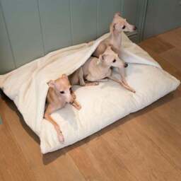 Lords and Labradors Faux Fur Sleepy Burrow Dog Bed - thumbnail 2