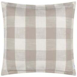 Yard Chesil Check Outdoor Cotton Square Cushion Cover - thumbnail 2