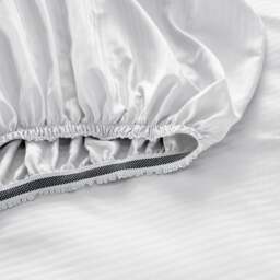 Hotel Cotton Stripe 400 Thread Count Grip Fitted Sheet - thumbnail 1