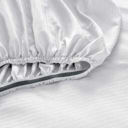 Hotel Cotton Stripe 400 Thread Count Grip Fitted Sheet - thumbnail 3