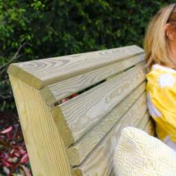 Freya 3 Seater Wooden Garden Bench - thumbnail 4