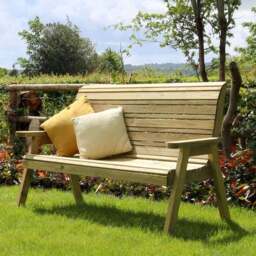 Freya 3 Seater Wooden Garden Bench - thumbnail 3