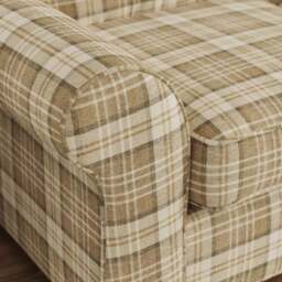Flori Woven Check Fabric Orkney Armchair - thumbnail 5
