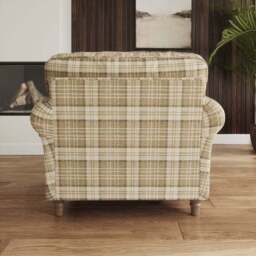 Flori Woven Check Fabric Orkney Armchair - thumbnail 3