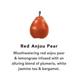 Northern Lights Set of 6 Red Anjou Pear Votive Candles - thumbnail 2