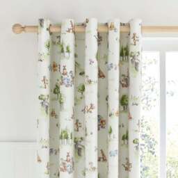 Disney Winnie the Pooh Watercolour Cotton Blackout Eyelet Curtains - thumbnail 3