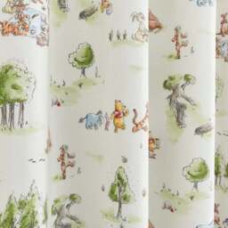Disney Winnie the Pooh Watercolour Cotton Blackout Eyelet Curtains - thumbnail 4
