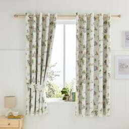 Disney Winnie the Pooh Watercolour Cotton Blackout Eyelet Curtains - thumbnail 1