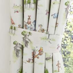 Disney Winnie the Pooh Watercolour Cotton Blackout Eyelet Curtains - thumbnail 2