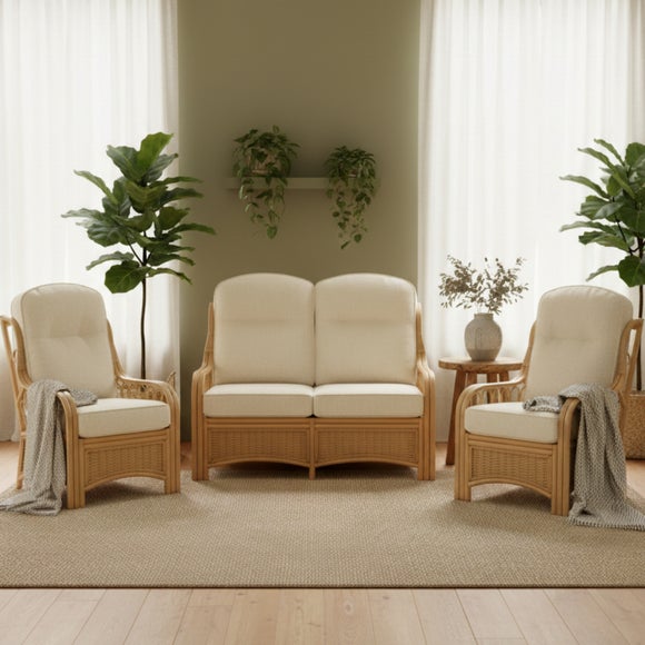 Desser Vale Rattan 2 Seater Sofa & 2 Chairs Set - image 1