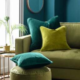 Clara Cotton Velvet Square Cushion - thumbnail 4