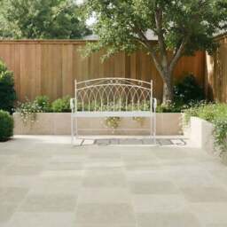 Wrought Iron 2 Seater White Bench - thumbnail 2