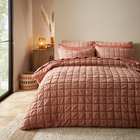 Evana Stitch Duvet Cover and Pillowcase Set - image 1