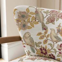 Eliza Aspley Print Textured Weave Wooden Occasional Chair - thumbnail 3