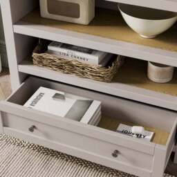 Olney Low Bookcase, Stone - thumbnail 3