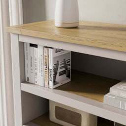 Olney Low Bookcase, Stone - thumbnail 4