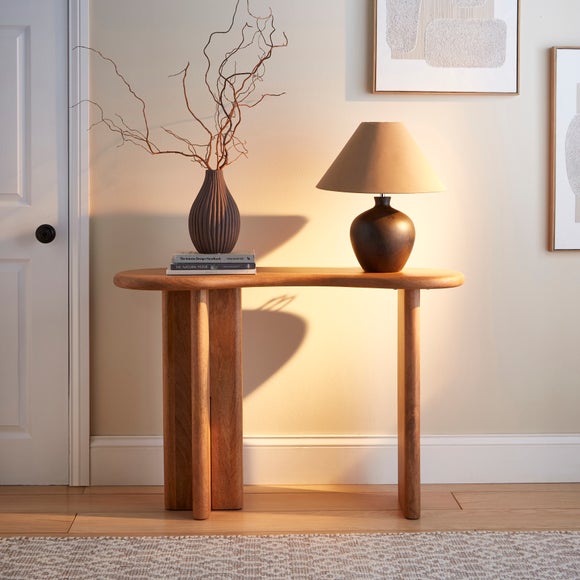 Ludo Kidney Shaped Console Table, Mango Wood - image 1