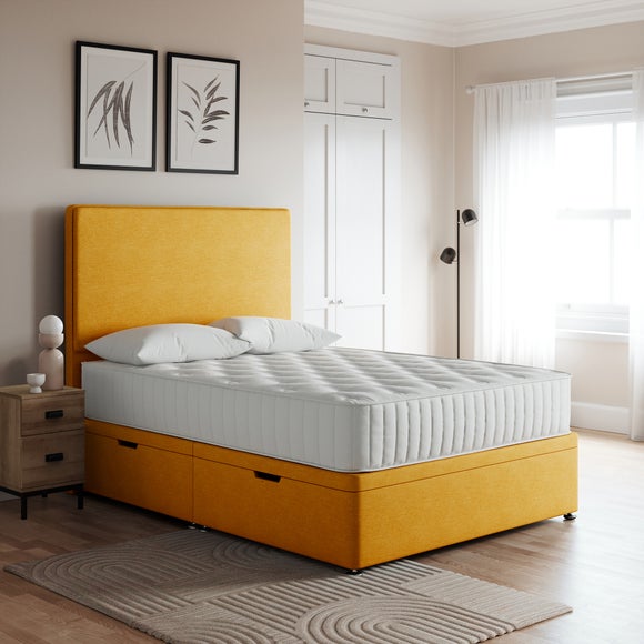 Luxury Side Ottoman Bed Frame, Linen - image 1