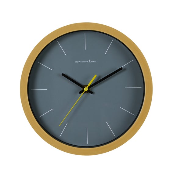Hometime Wood Effect Edge Baton Round Wall Clock - image 1