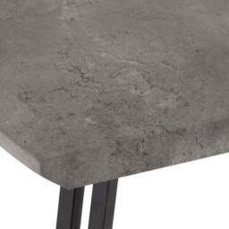 Quebec 4 Seater Wave Rectangular Dining Table with 4 Chairs, Grey Concrete Effect - thumbnail 6