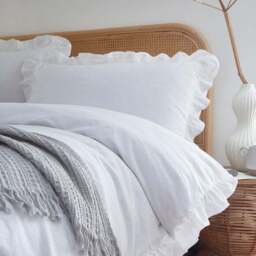 Appletree Cassia Frill 100% Cotton Duvet Cover & Pillowcase Set - thumbnail 2