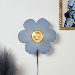 Flower Fabric Plug In Wall Light - thumbnail 1