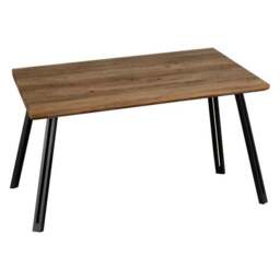 Quebec 4 Seater Rectangular Dining Table with 4 Chairs, Brown - thumbnail 4