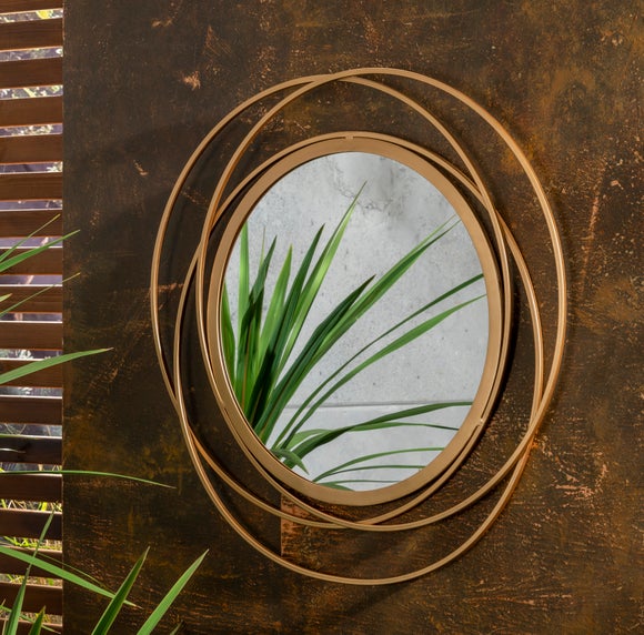 Luxe Round Indoor Outdoor Wall Mirror - image 1