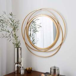 Luxe Round Indoor Outdoor Wall Mirror - thumbnail 2
