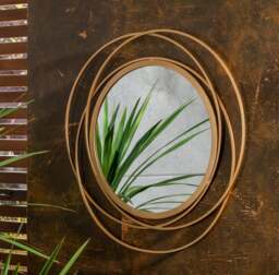 Luxe Round Indoor Outdoor Wall Mirror - thumbnail 1