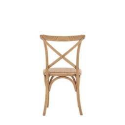 Cannock Set of 2 Dining Chairs, Oak & Rattan - thumbnail 6