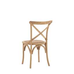 Cannock Set of 2 Dining Chairs, Oak & Rattan - thumbnail 5