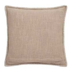 Blanket Stitch Textured Cotton Square Cushion Cover - thumbnail 4