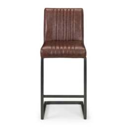 Brooklyn Set of 2 Bar Stools, Faux Leather - thumbnail 4